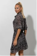Leopard print πουκάμισο γκρι-μαύρο Leopard print πουκάμισο γκρι-μαύρο