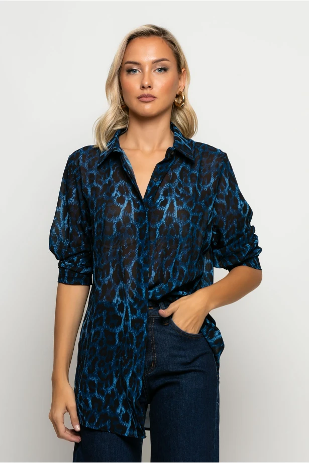 Leopard print πουκάμισο ρουά Leopard print πουκάμισο ρουά