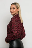 Leopard print πουκάμισο μπορντό Leopard print πουκάμισο μπορντό