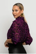 Leopard print πουκάμισο ματζέντα
