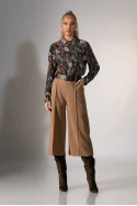 Πουκάμισο floral print καφέ 