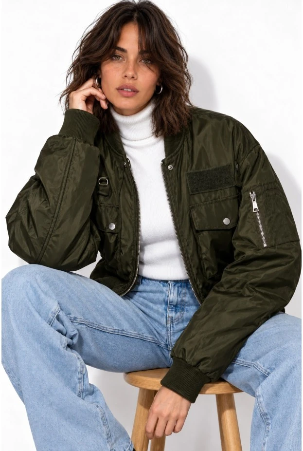 Jacket fly χακί