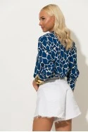 Giraffe print πουκάμισο μπλε