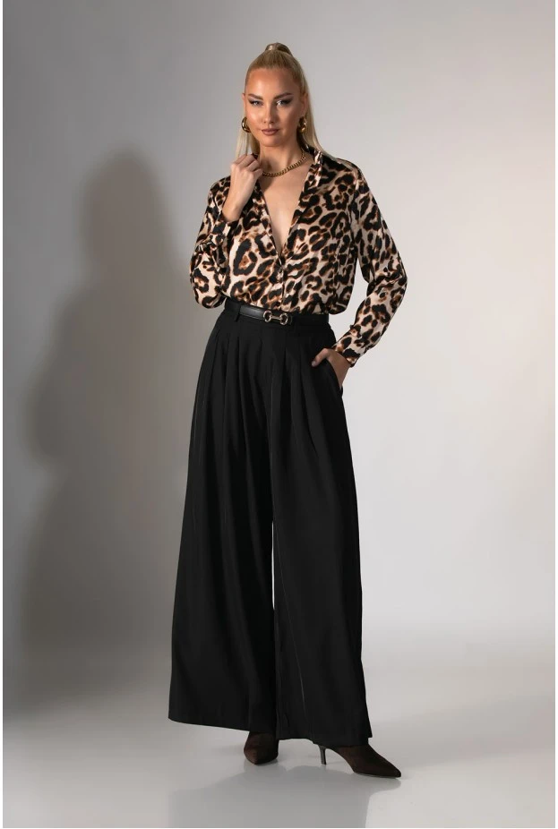 Πουκάμισο leopard print μπεζ σκούρο 