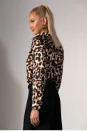 Πουκάμισο leopard print μπεζ σκούρο 