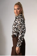 Πουκάμισο leopard print μπεζ