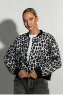 Bomber ζακέτα λεοπάρ γκρι Bomber ζακέτα λεοπάρ γκρι