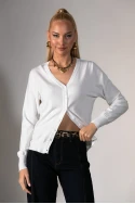 Πλεκτή ζακέτα λευκό