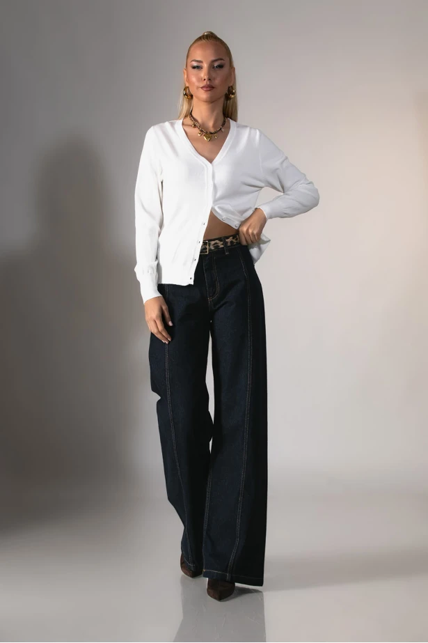 Πλεκτή ζακέτα λευκό