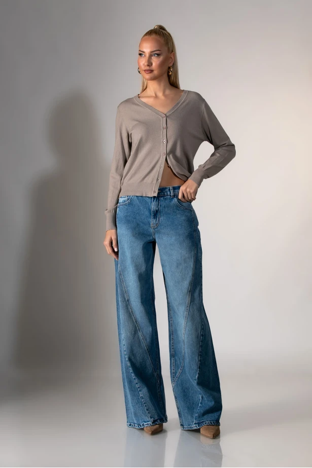 Πλεκτή ζακέτα εκρού