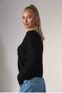 Πλεκτή ζακέτα μαύρο