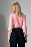 Πλεκτή ζακέτα ροζ