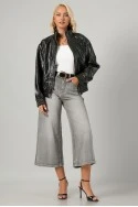Leather jacket ανάγλυφο μαύρο