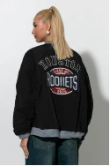 Fly oversized jacket με στάμπα houston μαύρο