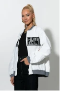 Fly oversized jacket με στάμπα houston λευκό