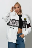 Fly jacket με στάμπα heart λευκό
