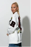Fly jacket με στάμπα heart λευκό