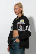 Fly jacket με στάμπα heart μαύρο