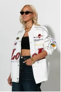 Bike jacket με paches λευκό Bike jacket με paches λευκό