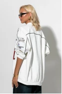 Bike jacket με paches λευκό Bike jacket με paches λευκό