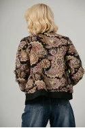 Jacket bomber κεντητό με χάντρες μαύρο