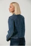 Jean jacket military μπλε σκούρο