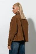 Jacket σουεντ με φερμουάρ ταμπά