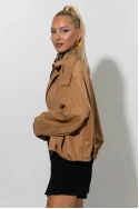 Jacket σουέντ balloon ταμπά 