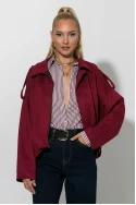 Jacket σουέντ balloon μπορντό