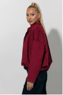 Jacket σουέντ balloon μπορντό