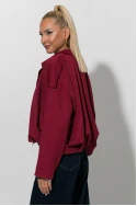 Jacket σουέντ balloon μπορντό