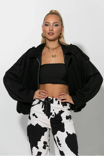 Jacket σουέντ balloon ταμπά 