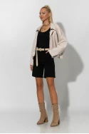 Jacket σουέντ balloon μπεζ