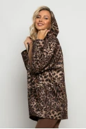 Oversized ζακέτα leopard print καφέ Oversized ζακέτα leopard print καφέ