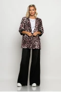 Blazer leopard print καφέ