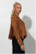 Σουέντ jacket με κρόσια ταμπά