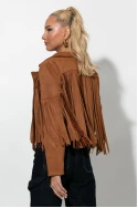 Σουέντ jacket με κρόσια ταμπά