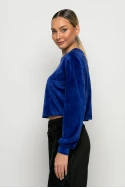 Cropped μπλούζα βελούδο ρουά Cropped μπλούζα βελούδο ρουά