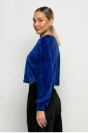 Cropped μπλούζα βελούδο ρουά Cropped μπλούζα βελούδο ρουά