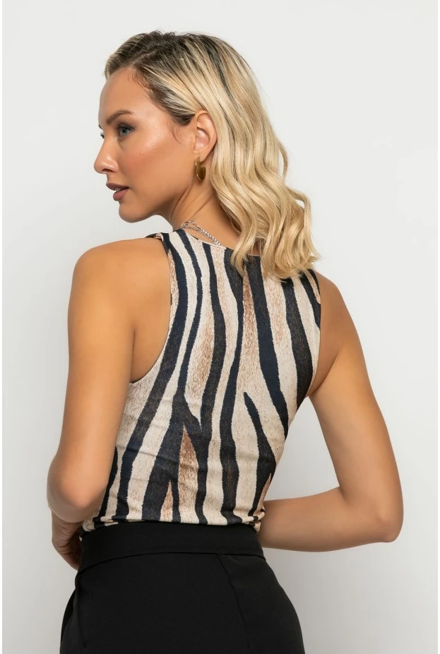 Κορμάκι zebra μαύρο