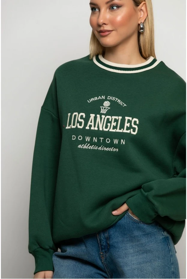 Μπλούζα φούτερ los angeles κυπαρισσί