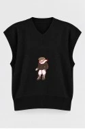 Καζάκα με patch bear μαύρο