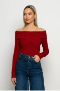 Μπλούζα off shoulder κόκκινο Μπλούζα off shoulder κόκκινο