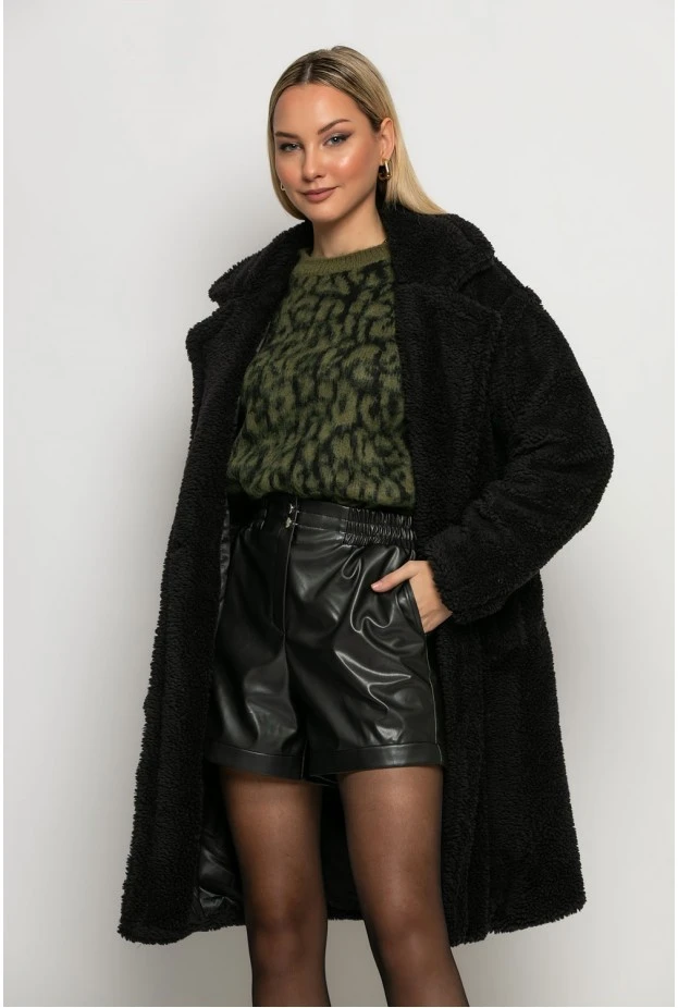 Πλεκτό leopard print πράσινο