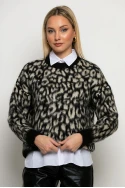 Πλεκτό leopard print μαύρο