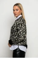 Πλεκτό leopard print μαύρο