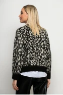 Πλεκτό leopard print μαύρο