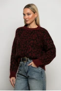 Πλεκτό leopard print κόκκινο