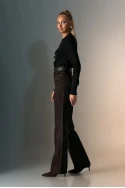 Jean straight leg καφέ