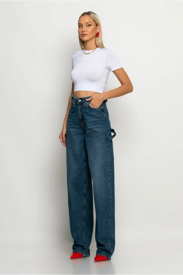 Boyfriend jean μπλε σκούρο Boyfriend jean μπλε σκούρο